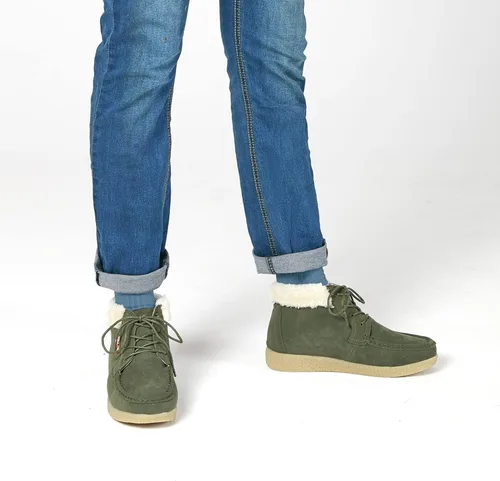 Miniatura 6 de TRULAND Botas de invierno para mujer Botas de tobillo con forro de piel de gamuza resistentes al agua