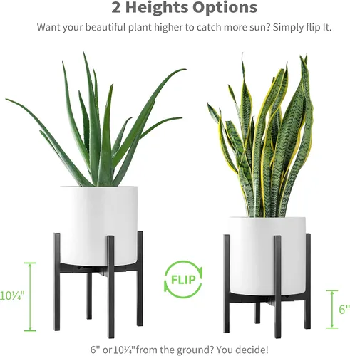 Miniatura 4 de FaithLand Soporte para plantas, tamaño ajustable para macetas de 8, 9, 10, 11, 12 pulgadas, soporte de metal para macetas, soporte extensible
