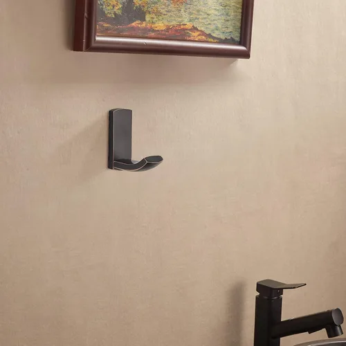 WINCASE Ganchos de bronce para toallas de baño, paquete de 2 ganchos para ropa de baño, ganchos de latón macizo aceitado en la cocina montados en la