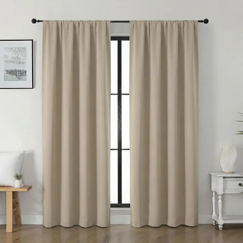 Miniatura 105 de Gwine Cortinas opacas para dormitorio, 54 pulgadas de largo, paneles de cortina de ventana con aislamiento térmico y reducción de ruido, cortinas