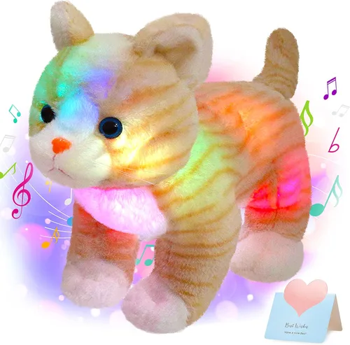 Miniatura 11 de Glow Guards - Cachorro de peluche azul, de 15 pulgadas, musical, suave, con luces ledes nocturnas, para Navidad, Día del Niño y cumpleaños.