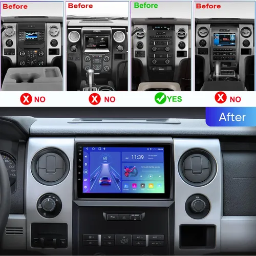 Miniatura 2 de Estéreo de coche Android 13 de 9 pulgadas para Ford F150 2009-2014 (solo CA manual), unidad principal inalámbrica CarPlay Android Auto con dos