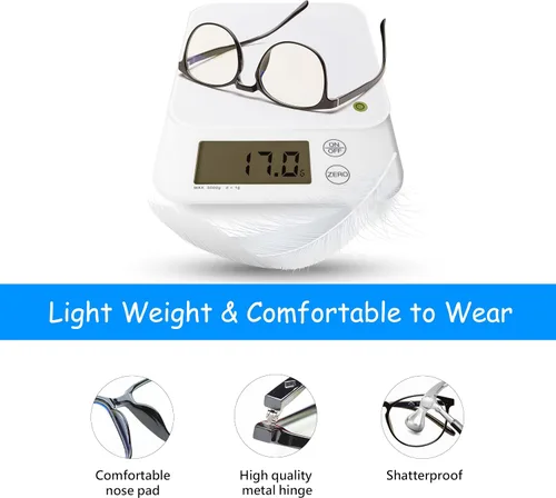 Miniatura 4 de Gafas de bloqueo de luz azul para TV, teléfono, computadora, pantalla de juegos, hombres y mujeres, marco TR90, antifatiga ocular UV, paquete de 2