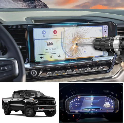 Miniatura 9 de Paquete de 3 protectores de pantalla para Silverado 2022 2023 2024 2025 2026 Chevy Silverado 2500 HD Accesorios 2026 Silverado Protector de pantalla