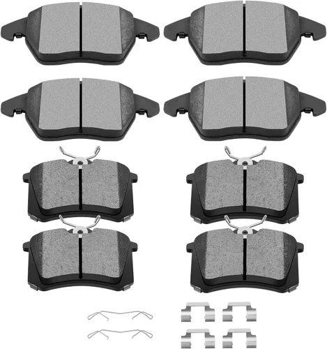Miniatura 21 de SCITOO Juego de pastillas de freno de cerámica delanteras y traseras D374 D465 para Acura CL 1997-1999, Honda Civic 2002-2003 2006-2011, para Honda
