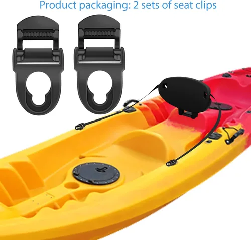 Miniatura 3 de Kit de reparación de asiento de kayak, clips de asiento y ganchos. Adecuado para paquete de emociones de por vida (4 juegos en negro)