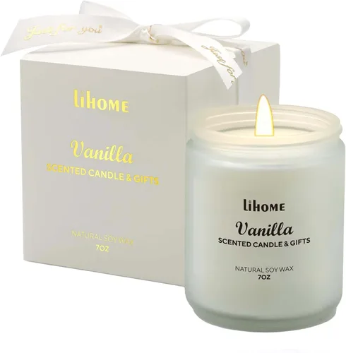 Miniatura 16 de Decoraciones de otoño para el hogar - Velas de otoño, regalos para mujeres, velas perfumadas naturales de cera de soja con aroma a manzana y canela