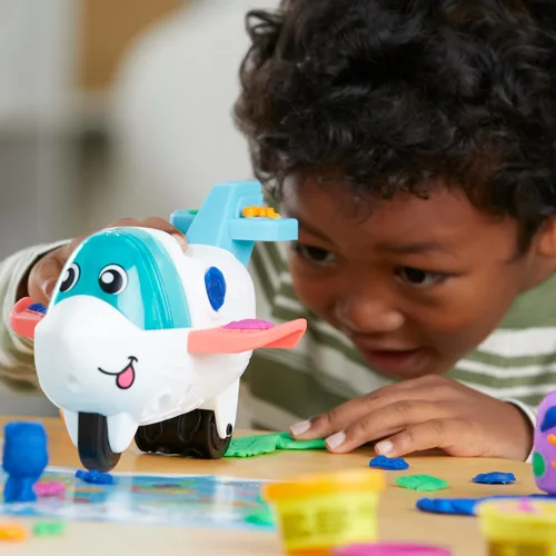Miniatura 9 de Play-Doh Airplane Explorer - Juego de iniciación, juguetes preescolares para niñas y niños de 3 años y más con Jet, tapete de juego de mapa
