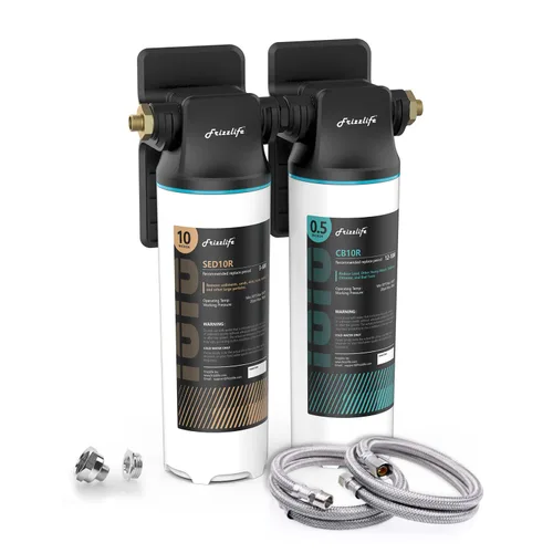 Miniatura 10 de Frizzlife SW10 - Sistema de filtro de agua para debajo del fregadero, certificado NSF/ANSI 53 y 42, reduce el 99,99% de plomo, cloro, mal sabor