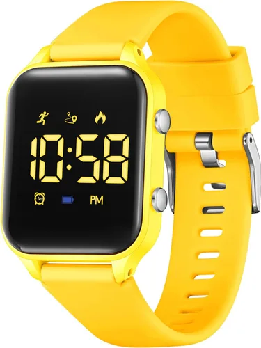 Miniatura 20 de Relojes digitales para niños y niñas, reloj deportivo con rastreador de fitness, podómetro, alarmas, cronómetro, no necesita aplicación, reloj