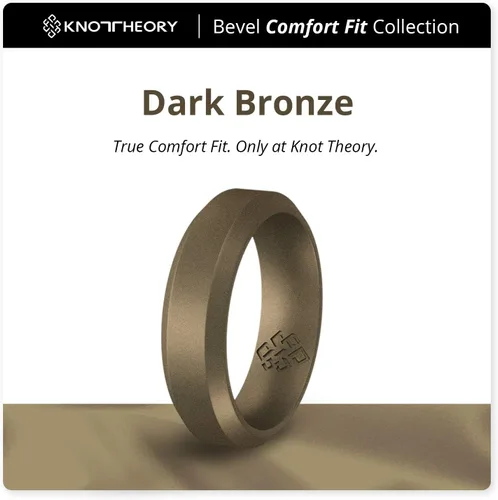 Miniatura 53 de Knot Theory - Anillo de boda de silicón para hombres y mujeres Anillos de goma finos de calidad superior con gran estilo, comodidad; son ideales