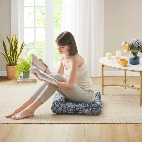 Miniatura 8 de Codi Almohada de Piso para Meditación, Almohadas Cuadradas de Asiento para Adultos y Niños, Cojín Bohemio para Yoga, Sala de Estar, Tatami, Espuma