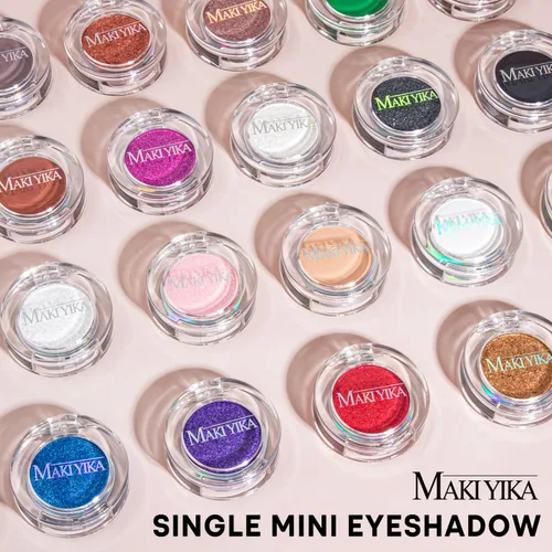 Miniatura 6 de MAKI YIKA Paleta de sombra de ojos blanca mate para mujer, sombra de ojos en polvo blanco pigmentado para ojos marrones, paleta de maquillaje