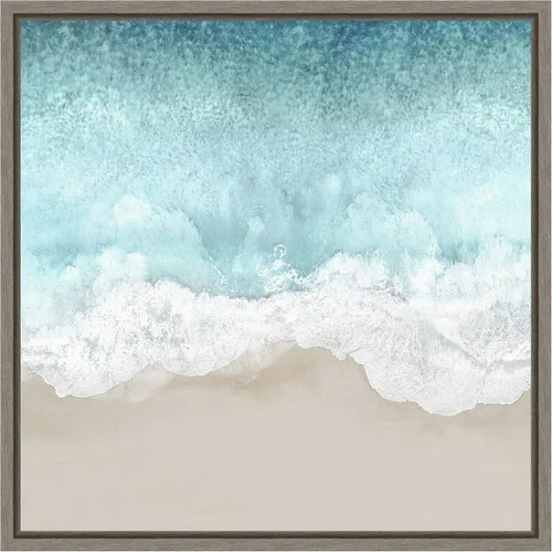 Miniatura 12 de Amanti Art Lienzo enmarcado para pared, 16 x 16 pulgadas, olas del océano II, por Maggie Olsen, lienzo enmarcado para pared, obras de arte de playa