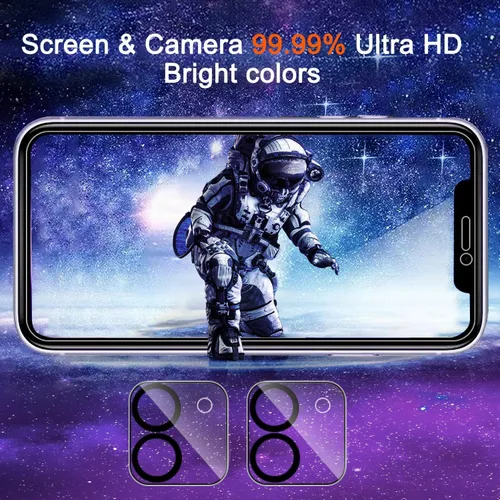 Miniatura 5 de Ferilinso Paquete de 4 protectores de pantalla de privacidad para iPhone 11 con 2 protectores de lente de cámara, paquete de 2 películas de vidrio