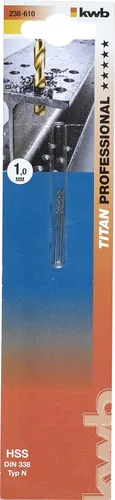 Miniatura 2 de kwb Taladro metálico Ø 0.039 in HSS TIN 238610
