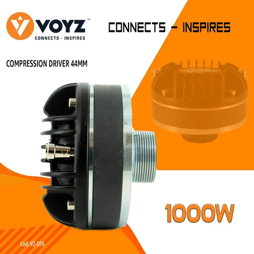 Miniatura 3 de VOYZ Controlador de compresión de garganta Twist-On - Alta potencia 800/1000/1500 W con bobina de voz de titanio - Actualización de audio