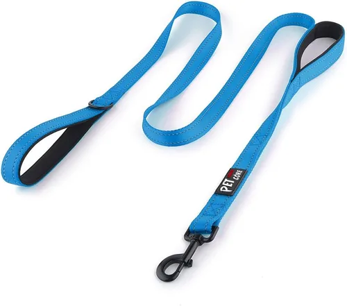 Miniatura 18 de Correa de perro de doble asa Plutus Pet de 6 pies, resistente, reflectante, correa de perro de doble asa para seguridad y entrenamiento, para perros