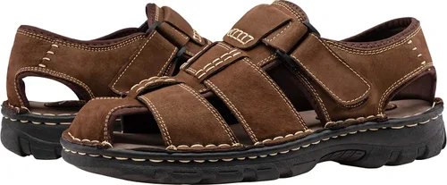 Miniatura 6 de Jousen Men's Sandals Leather Open Toe Beach Sandal Outdoor Summer Sport Sandals