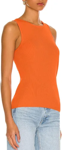 Miniatura 3 de CSDAJIO Camiseta sin mangas con espalda abierta para mujer, cuello redondo, punto acanalado, recortada, sin espalda
