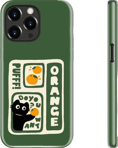 Miniatura 184 de Goodon para iPhone 17 Pro, Funda Estética de Gato Negro y Niña Naranja, Compatible con Magsafe, Funda Protectora Retro Única y Moderna de Silicona