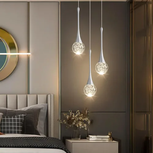 Miniatura 34 de 16 Luces Moderna Lámpara de Techo de Cristal Glam para Techo Alto, Lámpara Colgante LED Regulable para Escalera, Vestíbulo, Entrada, Sala de Estar