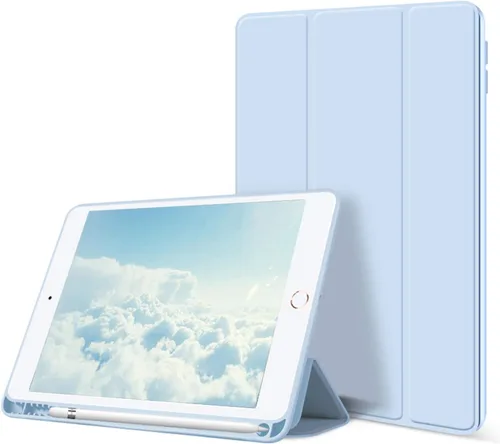 Miniatura 10 de kenke Funda para iPad de 6ª/5ª Generación (Modelo 2018/2017) de 9.7 Pulgadas con Soporte para Lápiz, Cubierta Inteligente Ligera con Soporte
