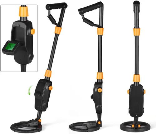 Miniatura 3 de Detector de metales, con pantalla LCD, detector de oro para niños, detector de alta precisión impermeable, volumen de sensibilidad ajustable, moneda