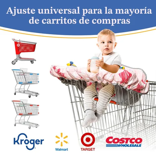 Miniatura 3 de PILLANI Funda para carrito de compras para bebé, funda para silla alta para asiento de restaurante - Funda para carrito de supermercado para bebé