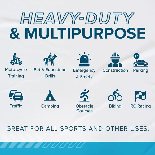 Miniatura 8 de LVL10 Pro - Conos de entrenamiento de fútbol de 6 pulgadas para deportes, para ejercicios de baloncesto, fútbol, baloncesto y agilidad, marcadores
