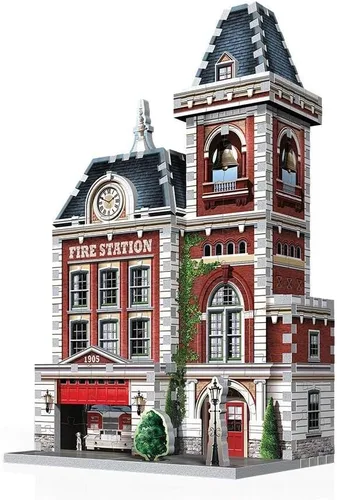 Miniatura 11 de Wrebbit3D Fire Station - Rompecabezas 3D Colección Urbania 285 piezas de rompecabezas Paisaje urbano encantador y único de una ciudad pequeña