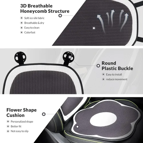 Miniatura 2 de Lindas fundas de asiento de automóvil para mujeres y niñas, funda de asiento delantero de automóvil, lavable a máquina, compatible con bolsa