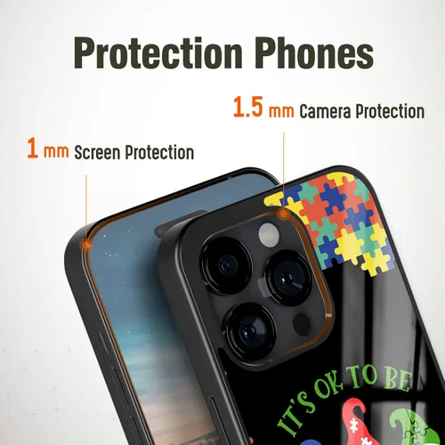 Miniatura 4 de Fundas para teléfono de conciencia autista, los mejores regalos con autismo, lindo rompecabezas de arco iris para iPhone 7 8 11 12 13 14 15 16 17