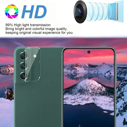 Miniatura 7 de [Paquete de 3+3] Protector de pantalla de vidrio para Samsung Galaxy S22 Plus 5G, vidrio templado 9H, compatible con huellas dactilares