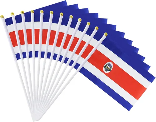 Miniatura 17 de Bandera de Australia Pequeña Bandera Australiana Paquete de 12 Mini Banderas de Mano Australianas en Palos para Desfiles de Fiesta, Eventos
