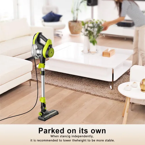 Miniatura 5 de Intercleaner Aspiradora con cable de 23 pies, 2 modos de operación, potente barra de succión, tubo ajustable de 19 a 30 pulgadas, aspiradora de mano