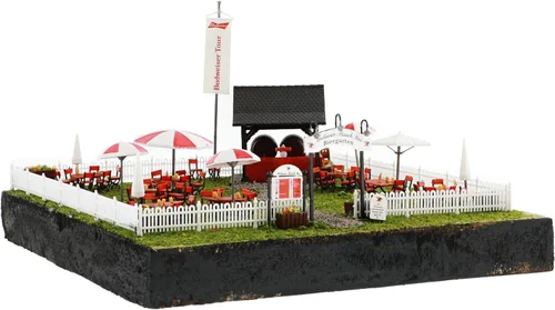 Miniatura 6 de Lionel Anheuser-Busch Biergarten HO Gauge Kit de construcción de tren