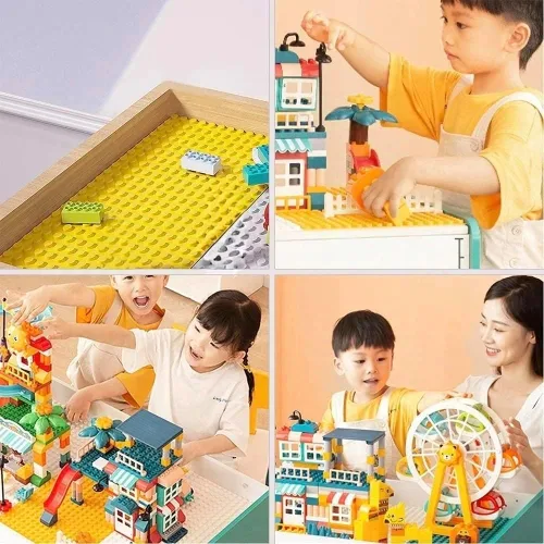 Miniatura 7 de Paquete de 6 placas base clásicas para construcción de ladrillos de construcción, 100% compatibles con las principales marcas, placas base de 10 x