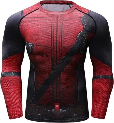 Red Plume Camiseta deportiva de compresión de manga larga para hombre, ajuste delgado, para entrenamiento, para correr, camiseta de rendimiento