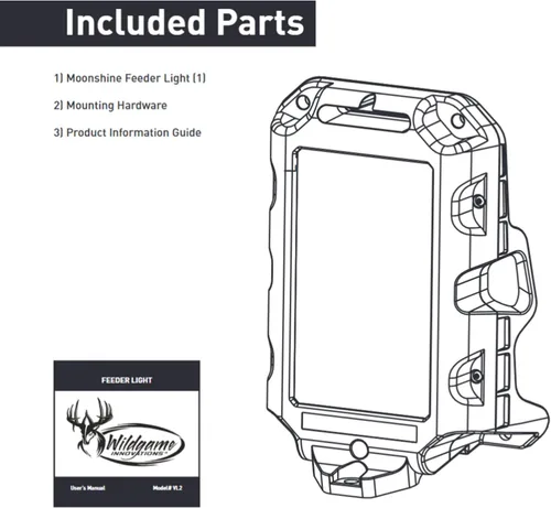 Miniatura 3 de WILDGAME INNOVATIONS Luz para Comedero Moonshine Luz Verde Resistente a la Intemperie Activada por Movimiento con Panel Solar Integrado para Caza