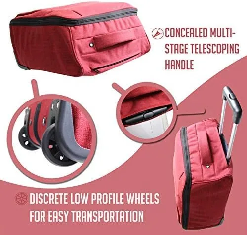 Miniatura 4 de Travigo Equipaje de mano plegable de 20", Rojo