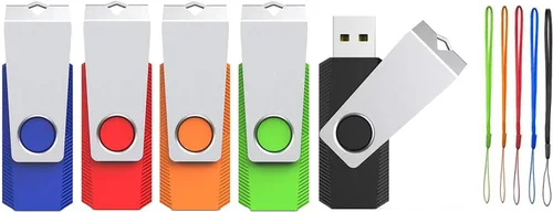 Miniatura 13 de Unidad flash de 16 GB, paquete de 20 unidades de memoria USB 2.0 para almacenamiento de datos y copia de seguridad (colores mixtos)