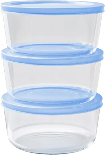 Miniatura 55 de Juego de 8 recipientes de vidrio para almacenamiento de alimentos (4 recipientes + 4 tapas sin BPA), 6.5 tazas, a prueba de fugas, aptos