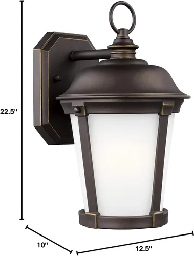 Miniatura 2 de Sea Gull Lighting Generation 8650701EN3-71 - Farol de pared transitorio para exteriores de Seagull-Calder Collection, acabado oscuro, mediano