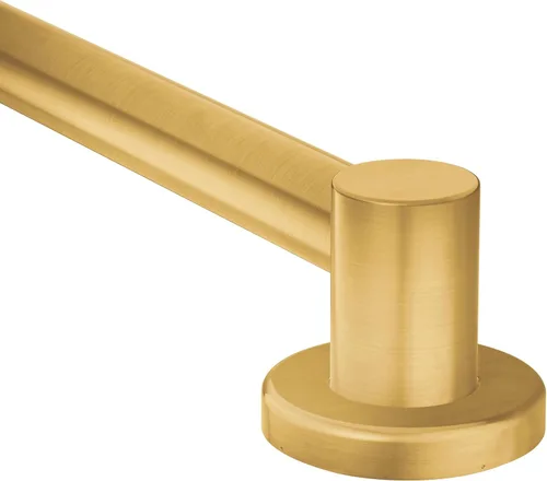 Moen YG0424BG - Barra de agarre de ducha moderna de acero inoxidable de 24 pulgadas de oro cepillado para discapacitados o ancianos, YG0424BG