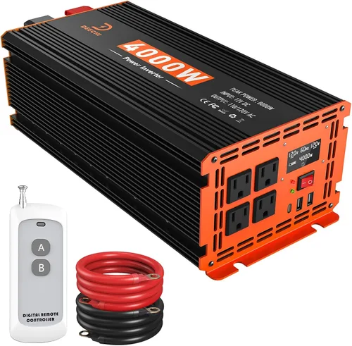Miniatura 10 de Inversor de corriente de 3000 W de 12 V CC a 110 V/120 V CA convertidor para RV/camión/barco/campamento/inversor de energía solar fuera de la red