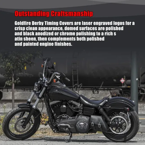 Miniatura 6 de Goldfire Cubierta de temporizador Derby de 5 agujeros y cubiertas de puntos para Harley 1999-2014 Big Twin Cam Touring Road King Electra Glide FLHR