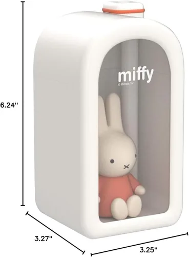 Miniatura 7 de Mipow X Miffy Humidificador de niebla fría - Humidificador ultrasónico silencioso, mini y lindo con luz nocturna para dormitorio/guardería de Rosa