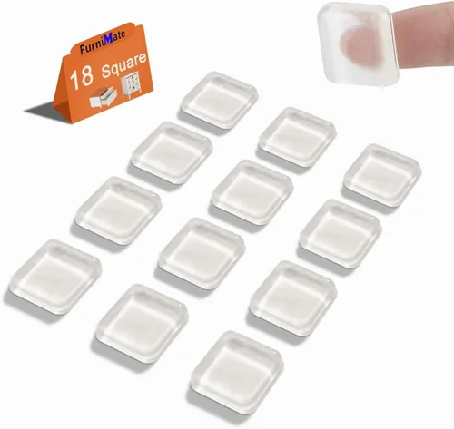 Miniatura 8 de 4 piezas de topes largos para muebles - Protectores de pared, tope de puerta de refrigerador, 5.5x0.7x0.2 pulgadas