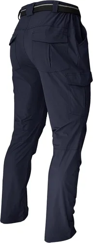 WENRONSTA Pantalones cargo de senderismo para hombre, de secado rápido, ligeros, impermeables, 6 bolsillos, para exteriores, montaña, pesca,
